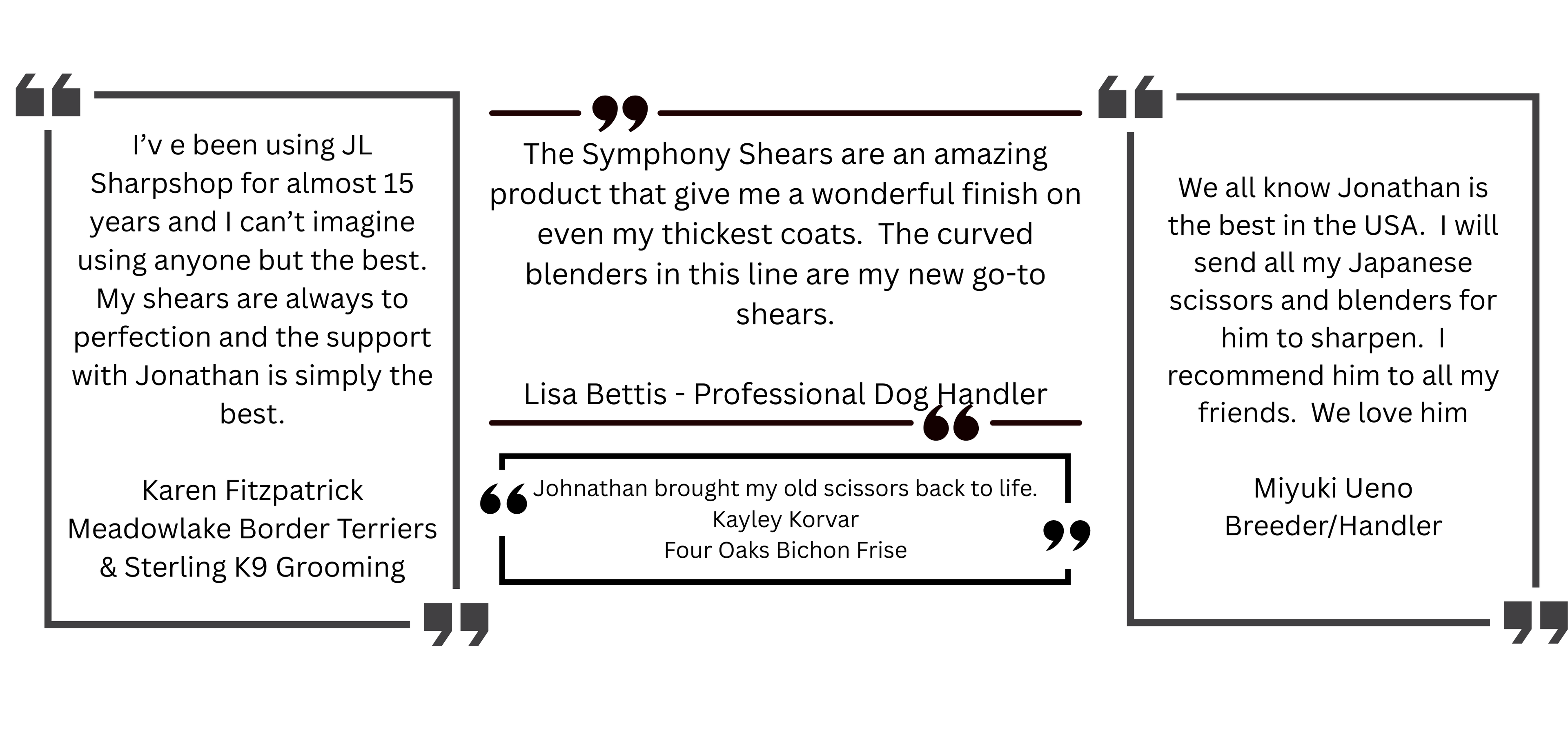 Graphic of various reviews